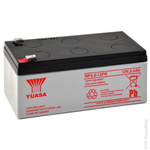 Batterie plomb AGM YUASA NP3.2-12FR 12V 3.2Ah photo du produit 1 L
