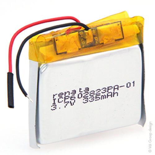 Batterie Li-Po 1S1P ICP602823PA + PCM UN38.3 3.7V 350mAh fils photo du produit 2 L