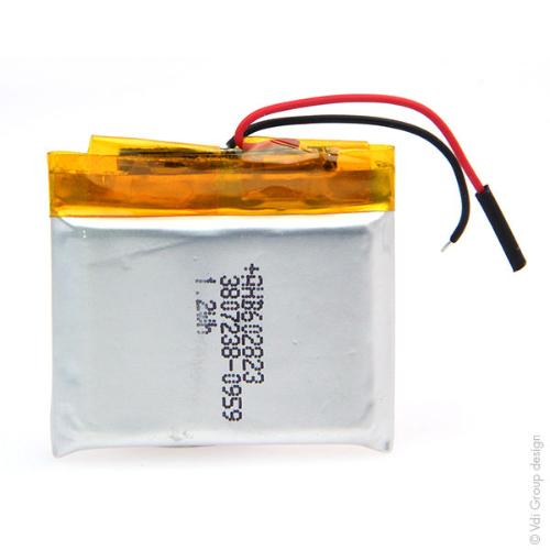 Batterie Li-Po 1S1P ICP602823PA + PCM UN38.3 3.7V 350mAh fils photo du produit 3 L