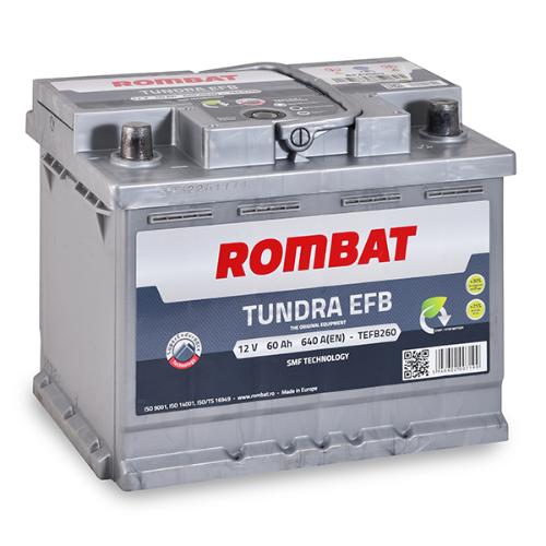 Batterie voiture Rombat Tundra EFB TEFB260 12V 60Ah 640A photo du produit 1 L