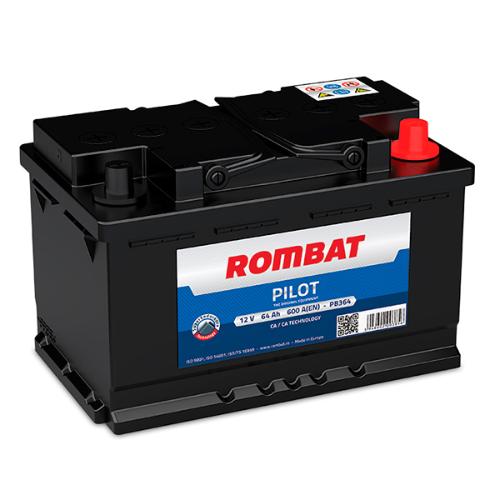 Batterie voiture Rombat Pilot PB364 12V 64Ah 600A photo du produit 1 L