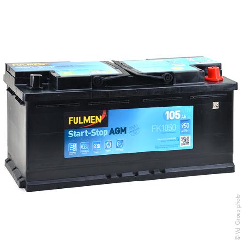 Batterie voiture FULMEN Start-Stop AGM EK1050 / FK1050 12V 105Ah 950A photo du produit 1 L