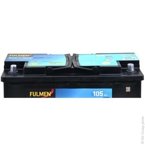 Batterie voiture FULMEN Start-Stop AGM EK1050 / FK1050 12V 105Ah 950A photo du produit 2 L