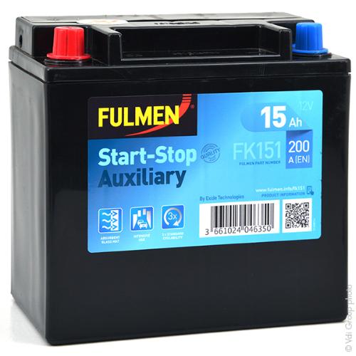 Batterie voiture FULMEN Start-Stop Auxiliary FK151 12V 15Ah 200A photo du produit 1 L