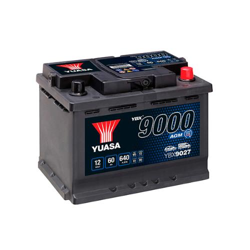Batterie voiture Yuasa Start-Stop AGM YBX9027 12V 60Ah 640A photo du produit 1 L