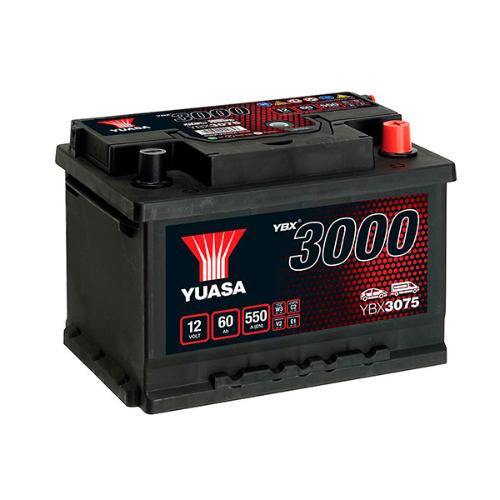 Batterie voiture Yuasa YBX3075 12V 60Ah 550A photo du produit 1 L