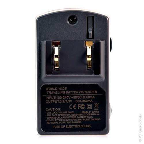 Chargeur pour 2 batteries CR123 (prise EU+UK) photo du produit 2 L