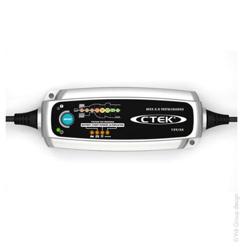 Chargeur plomb CTEK MXS 5.0 TEST & CHARGE 12V/5A 230V (Intelligent) photo du produit 1 L
