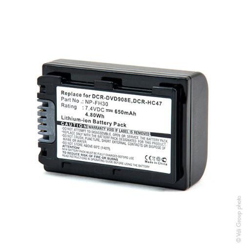 Batterie appareil photo - caméra pour Sony 7.4V 650mAh photo du produit 2 L
