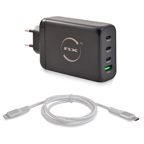 Adaptateur secteur EU 130W + Câble USB C vers Lightning photo du produit 1 L