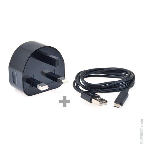 Chargeur secteur prise UK + câble de synchronisation GXX9058 (USB à micro-USB) photo du produit 1 L