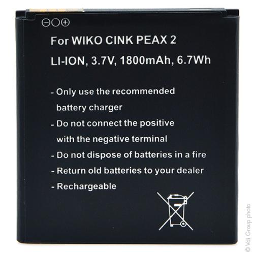 Batterie téléphone portable pour Wiko 3.7V 1800mAh photo du produit 1 L