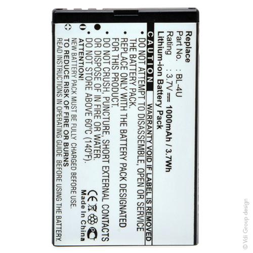 Batterie téléphone portable pour Nokia 3.7V 1000mAh photo du produit 1 L