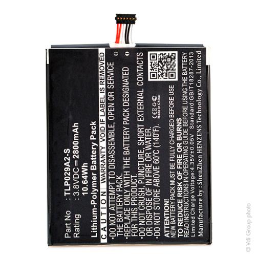 Batterie téléphone portable pour TCL 3.8V 2800mAh photo du produit 1 L
