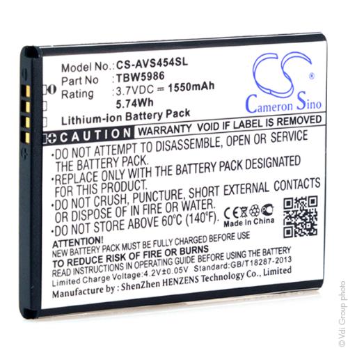 Batterie téléphone portable pour Archos 3.7V 1550mAh photo du produit 3 L
