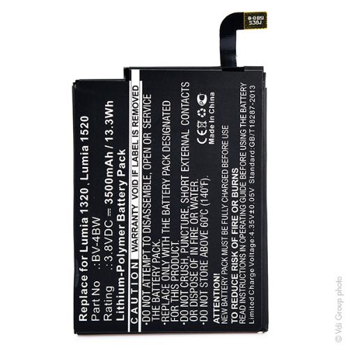 Batterie téléphone portable pour Nokia 3.8V 3500mAh photo du produit 1 L