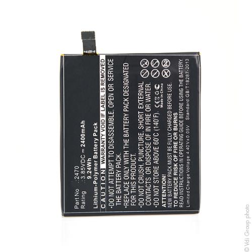Batterie téléphone portable pour BQ 3.85V 2400mAh photo du produit 1 L