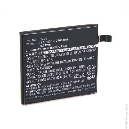 Batterie téléphone portable pour BQ 3.85V 2400mAh photo du produit 3 L