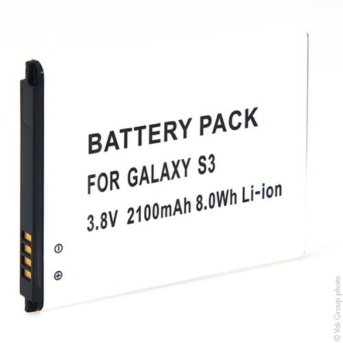 Batterie téléphone portable pour Samsung Galaxy S3 3.8V 2100mAh photo du produit 3 L