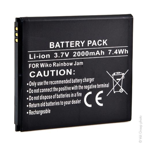 Batterie téléphone portable pour Wiko 3.7V 1700mAh photo du produit 3 L