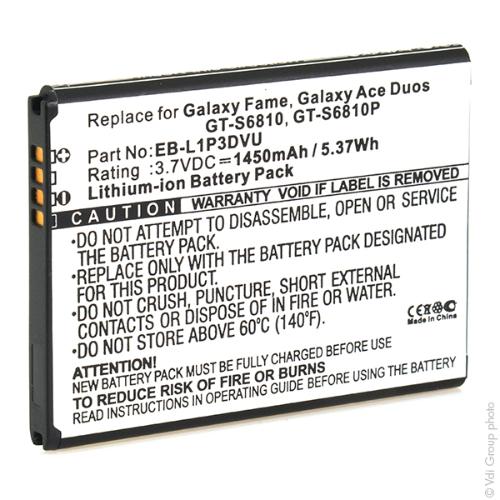 Batterie téléphone portable pour Samsung 3.7V 1450mAh photo du produit 3 L