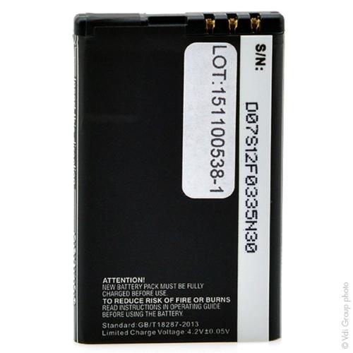 Batterie téléphone portable pour Nokia 3.7V 1200mAh photo du produit 2 L