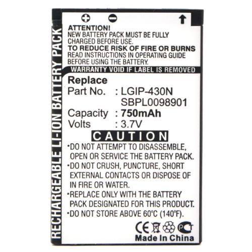 Batterie téléphone portable pour LG 3.7V 650mAh photo du produit 1 L