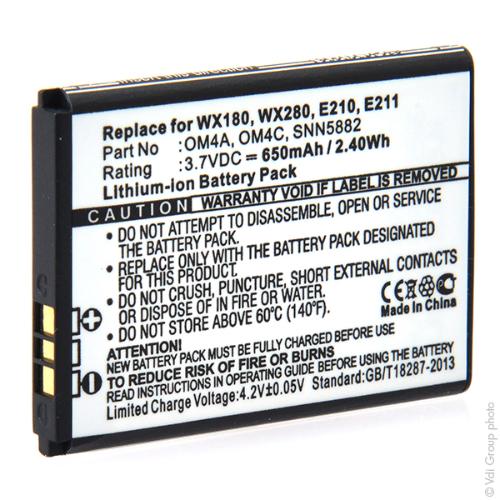 Batterie téléphone portable pour Motorola 3.7V 650mAh photo du produit 3 L
