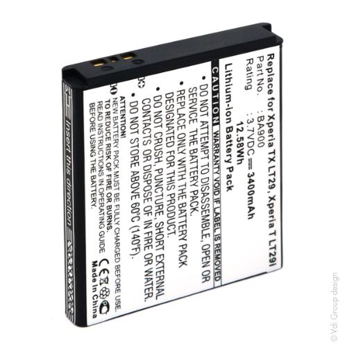 Batterie téléphone portable pour Sony Ericsson 3.7V 3400mAh photo du produit 2 L