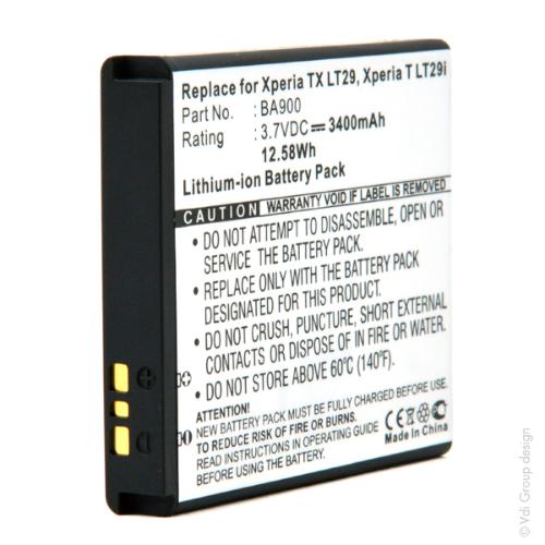 Batterie téléphone portable pour Sony Ericsson 3.7V 3400mAh photo du produit 3 L