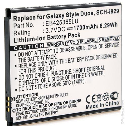 Batterie téléphone portable pour Samsung 3.7V 1700mAh photo du produit 3 L