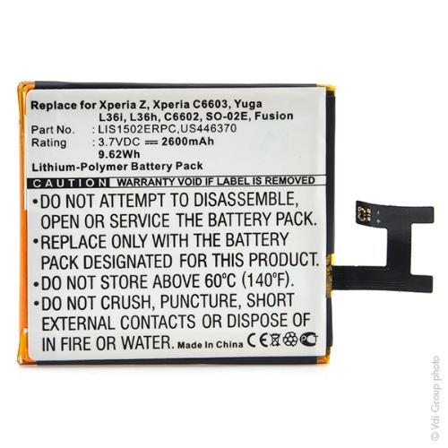 Batterie téléphone portable pour Sony Ericsson 3.7V 2300mAh photo du produit 1 L