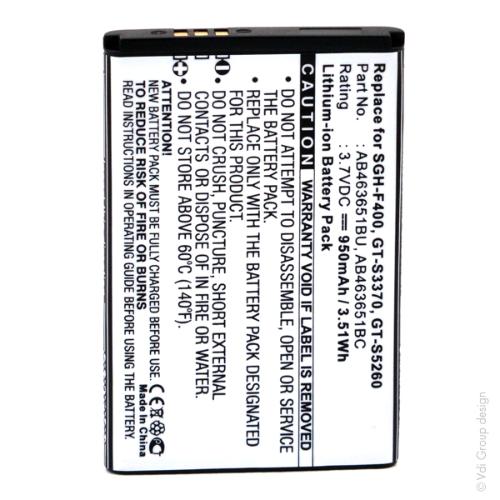 Batterie téléphone portable pour Samsung 3.7V 950mAh photo du produit 1 L