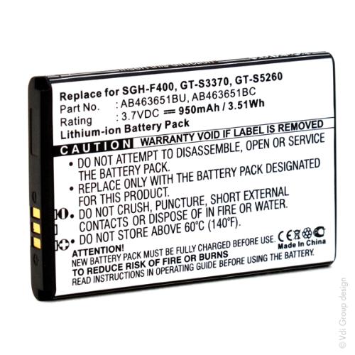 Batterie téléphone portable pour Samsung 3.7V 950mAh photo du produit 3 L