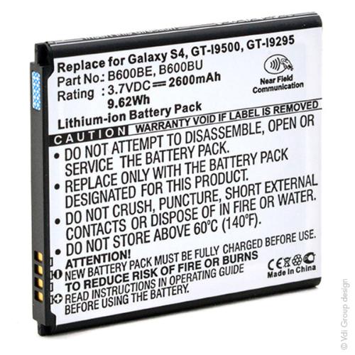 Batterie téléphone portable pour Samsung Galaxy S4 3.8V 2600mAh photo du produit 3 L
