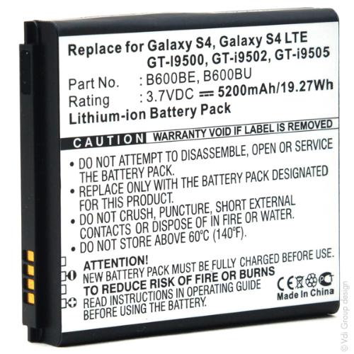 Batterie téléphone portable pour Samsung 3.7V 5200mAh photo du produit 6 L