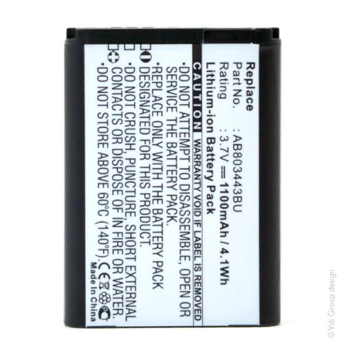 Batterie téléphone portable pour Samsung 3.7V 1100mAh photo du produit 1 L