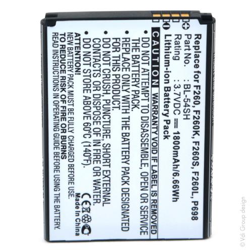 Batterie téléphone portable pour LG 3.7V 1800mAh photo du produit 1 L