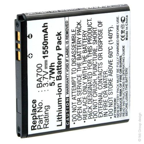 Batterie téléphone portable pour Sony Ericsson 3.7V 1550mAh photo du produit 3 L