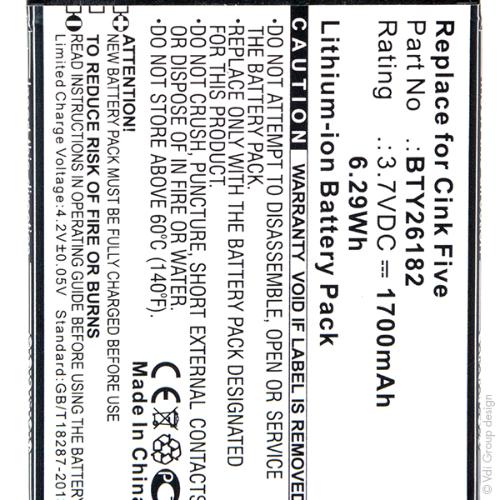 Batterie téléphone portable pour Micromax 3.7V 1700mAh photo du produit 1 L