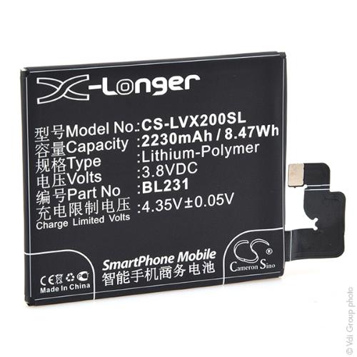 Batterie téléphone portable pour Lenovo 3.8V 2230mAh photo du produit 3 L