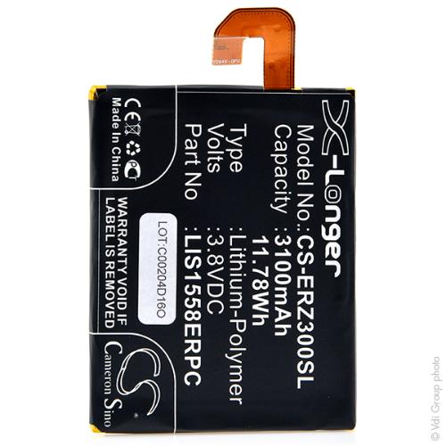 Batterie téléphone portable pour Sony Ericsson 3.8V 3100mAh photo du produit 1 L