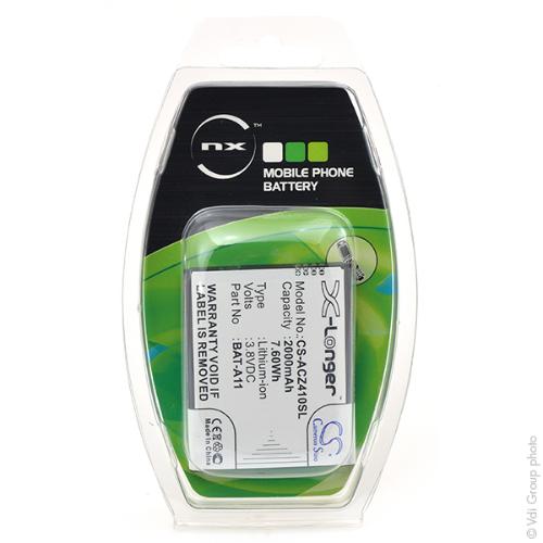 Batterie téléphone portable pour Acer 3.8V 2000mAh photo du produit 4 L