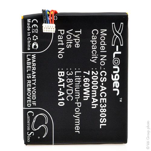 Batterie téléphone portable pour Acer 3.8V 2000mAh photo du produit 1 L