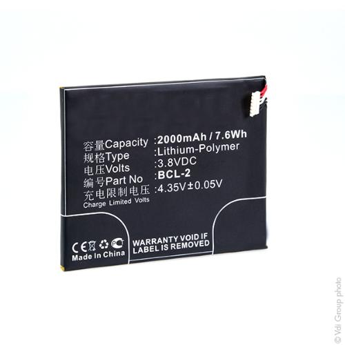 Batterie téléphone portable pour Lava 3.8V 2000mAh photo du produit 3 L