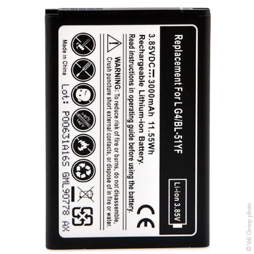 Batterie téléphone portable pour LG 3.85V 3000mAh photo du produit 1 L