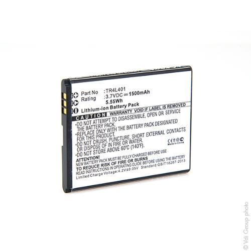 Batterie téléphone portable pour Kazam 3.7V 1500mAh photo du produit 3 L