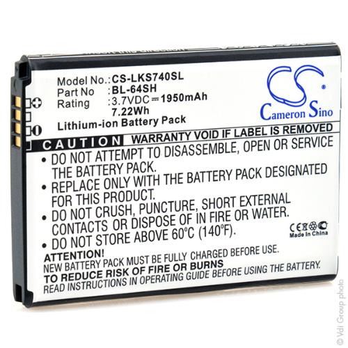 Batterie téléphone portable pour LG 3.7V 1950mAh photo du produit 3 L