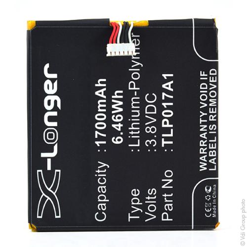 Batterie téléphone portable pour Alcatel 3.8V 1700mAh photo du produit 1 L