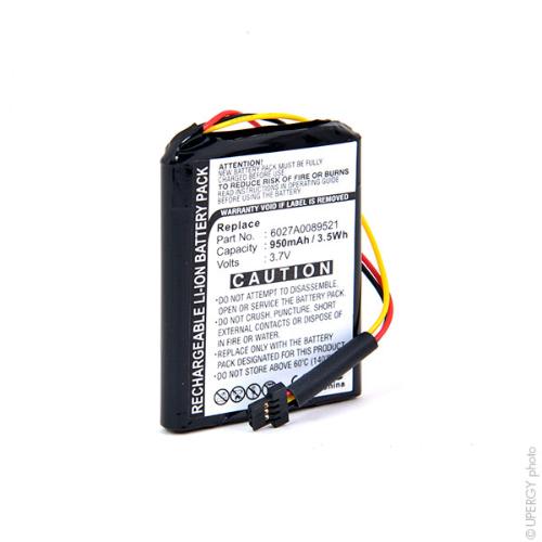 Batterie GPS TomTom 3.7V 950mAh photo du produit 1 L